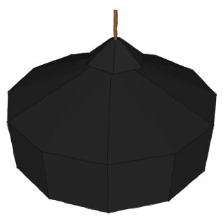 TORTUGA Jurte 610 / 165 cm, TC340, Komplettdach ohne Traufkante, ohne Mittelstangen