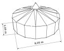 TORTUGA Super-Groß-Jurte 810 / 209 cm, TC280,...