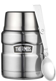 Thermos Essensbehälter King mit Löffel - 0,47 L edelstahl