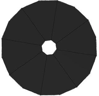 1x gebraucht: TORTUGA Schlaufenjurte-Großjurtendach, 810 cm, mit Traufkante, KD 38 schwarz