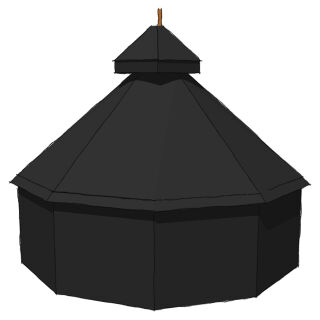 TORTUGA Fünferjurte 510 / 165 cm, TC280 mit Polyesterdach, schwarz, TK, ohne Mittelstange