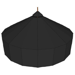 TORTUGA Giga-Groß-Jurte 920 / 209 cm, ohne Mittelstangen, TC280