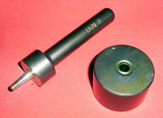 Einschlagwerkzeug für Ösen, Ösenstanze, 8 mm