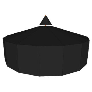 TORTUGA Super-Groß-Jurte 800 cm, Seitenhöhe 205 cm, TC340, ohne Mittelstangen