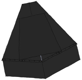 TORTUGA Kohtenblatt S 70/99 mit Reißverschluß TC280 schwarz