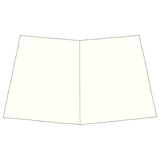 TORTUGA Doppel-Trapezplane mit Regenleiste naturell