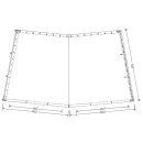 TORTUGA Doppel-Trapezplane mit Regenleiste naturell