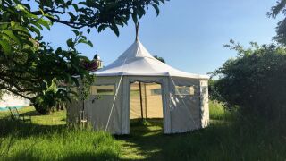 SEEGLER Schlaufenjurte 600 cm naturell mit Folienfenster