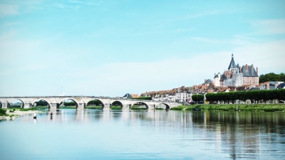 Blick auf Gien an der Loire